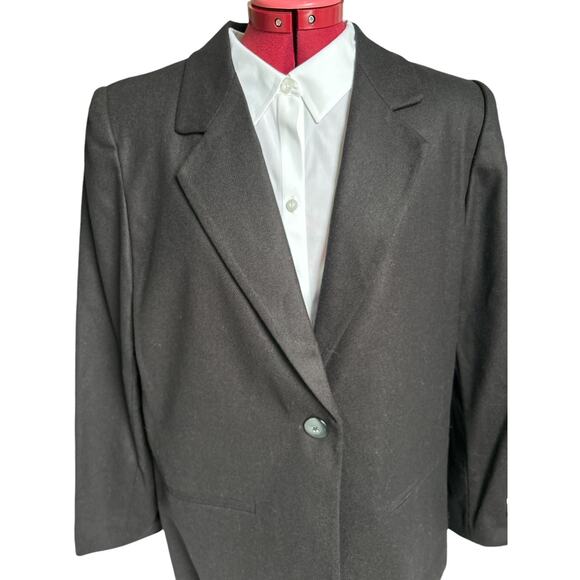 Sag Harbor Vintage New Dead Stock Size 12 P 100% Wool Back Oversized Blazer - Picture 4 of 8